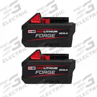 MILWAUKEE Battery Pack: M18™, 6 Ah, 2 Batteries Included, 18V DC (MPN 48-11-1861, 48-11-1861). Key specifications — attr1278107: Oil-Resistant.
