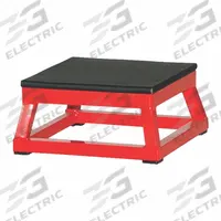 CHAMPION SPORTS Plyo Box: Black/Red, 6 in Box Ht, 12 in Box Wd, Steel, 350 lb Wt Capacity - Max (MPN PXB6)