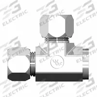 WEATHERHEAD Compression Tee Fitting: 1/4 in OD x 1/8 in Pipe x 1/4 in OD Size, 1/8"-27 Thread Size (MPN 7805X04X02X04). Key specifications — Brand: WEATHERHEAD; Series: 7000 Series Ermeto.