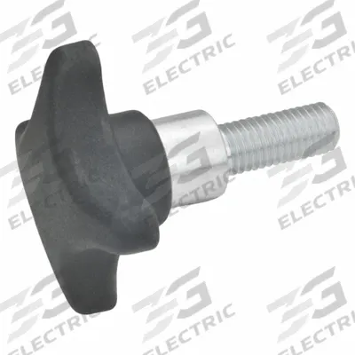 JW WINCO Hand Knobs; 4-Prong Knobs: Plastic w/ Steel Thread, M10 Thread - 4-Arm Knobs with Threaded Stud