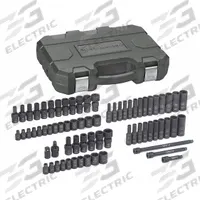 GEARWRENCH Socket Set: 3/8 in Drive Size, 3/16 in to 9/16 in/4 mm to 15 mm Socket Size Range, SAE (MPN 84903). Key specifications — attr1204251: GEARWRENCH; attr1215453: 3/8 in; attr1215454: 4 mm to 15 mm; attr1224229: Friction.