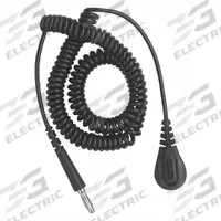 DESCO Coil Cord: Banana Plug/Date Coded/Relaxed Retraction Coil Cord, 20 ft Cord Lg, Snap, Coiled (MPN 09682). Key specifications — Cord Shape: Coiled; Plug Connection: Straight Banana Plug; Brand: DESCO.