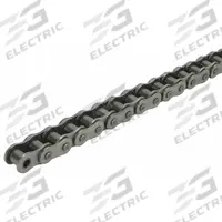DAYTON Roller Chain: Single Strand, 40, 1/2 in Pitch, Stainless Steel, 10 ft Overall Lg, Riveted Pin (MPN 2YDZ5)