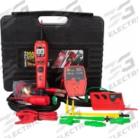POWER PROBE Circuit Tester: Circuit Tester Kit, Electrical Circuits/Open Circuits/Shorts Grounds (MPN PPKIT04). Key specifications — Compatible Voltage Systems: 12 to 24V; Brand: POWER PROBE; Probe Material: Brass; Features: Fuel Injector Tester; Includes: ECT3000 Transmitter; Tool Type: Circuit Tester Kit.