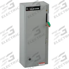 GE NEMA Combination Starter: Fusible Disconnect, 3 Poles, NEMA Size 1, 120V AC, NEMA-Rated 1 (MPN CR308CT02H3HAAAAA). Key specifications — Includes Pilot Light: No; Maximum Voltage Rating: 600V AC; Brand: GE; Phase: Three; Coil Voltage: 120V AC; Control Transformer: No; For Fuse Class: Class H; Thermal Units Required: None (Not Applicable to Electronic Overloads).