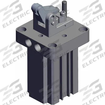 SMC Stopper Air Cylinder: 32 mm Bore Dia, 20 mm Stroke Lg, Flange Mounting - Pallet Stopping Extruded Cylinders