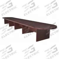 REGENCY Conference Table: Racetrack Oval, Laminate, Mahogany, 240 in Overall Lg, 52 in Overall Wd (MPN LCTRT24052MH). Key specifications — attr987891: Slab Leg; attr987894: Laminate; attr987867: PVC; attr987857: REGENCY; attr987872: Wood.