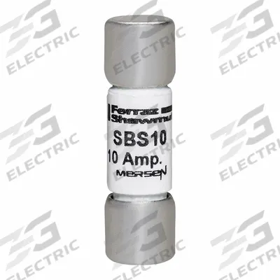 MERSEN Fuse: SBS Series, Midget, Fast-Acting, 10 A, 600 V AC, 13/32 in x 1 3/8 in - Fast-Acting Cylindrical Fuses