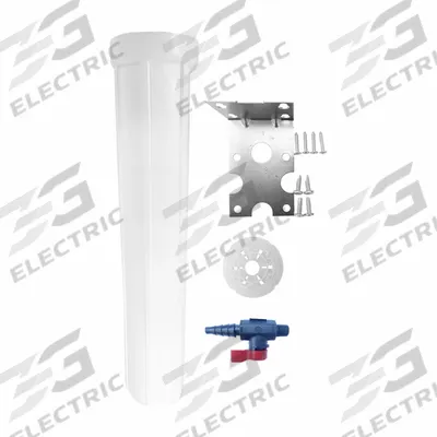 NEPHROS Water Filter Housing: 3/4 in Connection Size, NPT, 5 in Overall Dia - Housing for Medical Grade Water Filter Cartridges