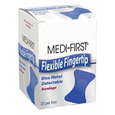 OEM Adhesive Bandage: Fingertip Bandages - Metal Detectable Fingertip Bandages
