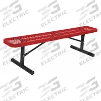 ULTRASITE Outdoor Bench: Extra Heavy-Duty, 72 in Overall Lg, 18 1/4 in Overall Ht, Red, Black, Steel (MPN 942P-V6-RED). Key specifications — Manufacturer Part Number: 942P-V6-RED; Brand: ULTRASITE; Frame Color: Black; Product Type: Outdoor Bench; Seat Color: Red; Series: Extra Heavy-Duty.