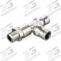 LEGRIS Push-Fit Tee Fitting: 1/4 in Pipe x 10 mm OD x 10 mm OD Size, Brass, 59 1/2 mm Overall Lg (MPN 3603 10 13). Key specifications — Brand: LEGRIS; Thread Size A: 1/4".