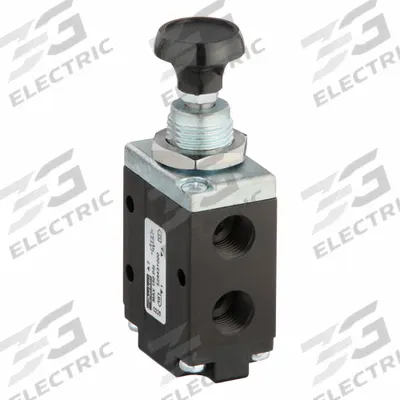Parker Manual Air Control Valve: DirectAir 4, Three-Way / Two-Position, Button - Parker Directair 4 Series Manual Air Control Valves