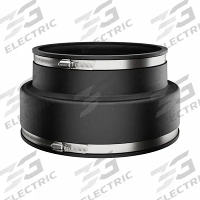 FERNCO Flexible Pipe Straight: PVC, For 12 in Pipe, Clay x PVC/Copper/Iron/Steel - Flexible Transition Pipe Fittings