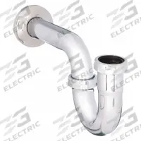 APPROVED VENDOR Trap: Brass, Chrome-Plated, Silver, 1 1/4 in Nominal Pipe Size, 11 1/2 in Overall Lg (MPN 1PNK9). Key specifications — Finish: Chrome-Plated; Includes: Slip Nut and Washer; Includes Cleanout: No; Brand: APPROVED VENDOR.