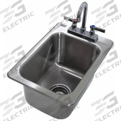 APPROVED VENDOR Drop-In Sink with Faucet: Dual Manual Handle, Lever, 19 in Overall Lg - Classroom Sinks with Faucets