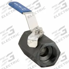 APPROVED VENDOR Manual Two-Way Ball Valve: 1 1/2 in, Carbon Steel, Straight, FNPT x FNPT, One-Piece (MPN 08Q011N05112S4). Key specifications — Brand: APPROVED VENDOR; Handle: Locking Lever.