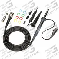 B&K PRECISION Oscilloscope Probe: 3.9 ft Cable Lg, CAT I 600V/CAT II 300V, 10 pF – 30 pF, Gray (MPN PR150B). Key specifications — Brand: B&K PRECISION; CAT Safety Rating: CAT II 300V; Compatible with Series: 2190E; Includes: BNC Adapter; Manufacturer Part Number: PR150B.