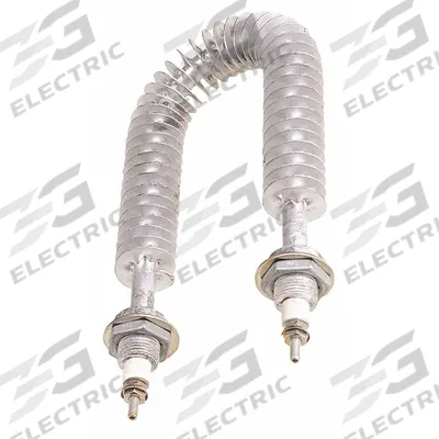 VULCAN Finned Tubular Heating Element: 8 in Overall Lg, 7 in Installation Dp, 480 V - VULCAN Finned Tubular Heater Elements
