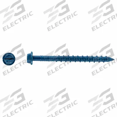 TAPCON Concrete Anchor Screw: 2 1/4 in Overall Lg, 3/16 in Dia, Steel, External Hex - Hex-Head Screw Anchors
