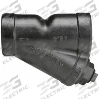 KECKLEY Y Strainer: 3 in, NPT, Perforated, 0.0625 in Screen Size, Cast Iron, Graphite, 10 in Ht (MPN 33THY-CI062P34-FTI-B7). Key specifications — Brand: KECKLEY; Seal Material: Graphite; Manufacturer Part Number: 33THY-CI062P34-FTI-B7; Screen Material: 304 Stainless Steel.
