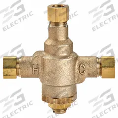 POWERS Mixing Valve: 3/8 in Inlet Connection Size, 3/8 in Outlet Connection Size, Silicon Alloy (MPN LFE480-10Q). Key specifications — Brand: POWERS.