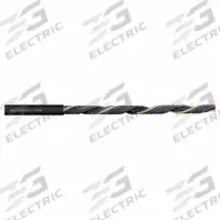 CHAINFLEX Control Cable: 16 AWG, 5 Conductors, Order by the Foot, PUR Jacket, 600 V (MPN CF890-15-05). Key specifications — Conductor Material: Copper; Conductor Configuration: Single; Minimum Bend Radius Factor - Fixed: 7 x OD; Minimum Bend Radius Factor - Flexible: 10 x OD; Includes Ground: Yes; Minimum Bend Radius Factor - E-Chain: 12.5 x OD; Resistance Properties: Flame Retardant; Standards: IEC 60332-1-2.