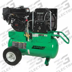 SPEEDAIRE Portable Gas Air Compressor: 2 Stage, 9 hp Engine, Honda, 18.3 cfm @ 90 psi, Horizontal (MPN AS2-PH08-20G). Key specifications — attr50858: Honda; attr50864: Recoil; attr50844: SPEEDAIRE.
