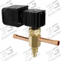 PARKER Refrigerant Solenoid Valve: 3/8 in Female Sweat, 0.2 in Port Size, Normally Closed, 2-Way (MPN R26E63M). Key specifications — Brand: PARKER.