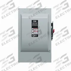 SIEMENS Safety Switch: Fusible, 200 A, Three Phase, 240V AC, Galvanized Steel, Indoor (MPN GF324NA). Key specifications — Brand: SIEMENS.