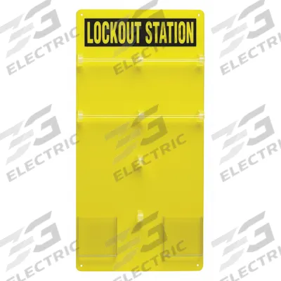 BRADY Lockout Board: Lockout Board, No Padlocks, Lockout Board, Lockout Board - Unfilled Lockout Stations