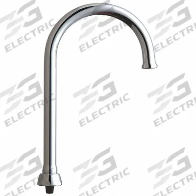 CHICAGO FAUCETS Spout: Spout, Arc, Swivel Spout, Brass, Polished Chrome, 1.5 gpm Flow Rate - Gooseneck Faucet Spouts