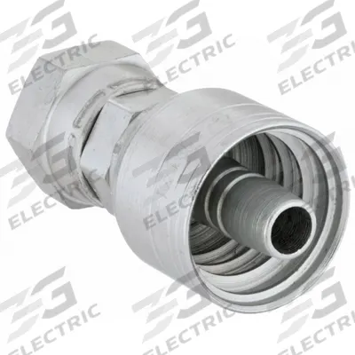 AEROQUIP Hydraulic Crimp Fitting: Steel x Steel, Straight, -6 For Hose Dash Size - Crimp Hydraulic Hose Fittings with NPSM Connection