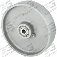 APPROVED VENDOR Caster Wheel: 9 13/16 in Wheel Dia., 2 3/8 in Wheel Wd, Iron, 3,085 lb Load Rating (MPN G 250/25K-BB0.75). Key specifications — Includes Spanner Bushing: Not Included; Wheel/Tread Material: Iron; Wheel/Tread Color: Silver; Brand: APPROVED VENDOR.