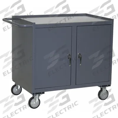 JAMCO Mobile Cabinet Workbench: 42 in x 27 in, Stainless Steel, 1,400 lb Overall Load Capacity - Single Compartment Mobile Cabinet Benches