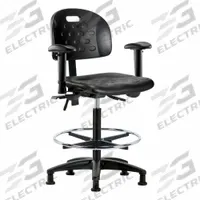 Ergonomic Chair: Polyurethane, Arms Included, Ht Range 24 1/4 in to 34 in, 18 in Seat Wd, Adj, Black (MPN BR-HPHBCH-RG-T1-A1-CF-RG-BLK). Key specifications — Foot Support: Yes; Back Tilt Backward: 13.5°; Back Tilt Forward: 10.5°; Base Material: Nylon; Brand: APPROVED VENDOR; Product Type: Ergonomic Chair; ESD-Safe: Not ESD Safe; Seat Tilt Backward: 3°.