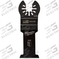MILWAUKEE Oscillating Tool Blade: 1 3/8 in Blade Wd, 4 1/16 in Overall Lg, Fast Cutting, Steel (MPN 49-25-1101). Key specifications — attr1097473: PVC; attr1097476: MILWAUKEE; attr1097456: Fast Cutting.