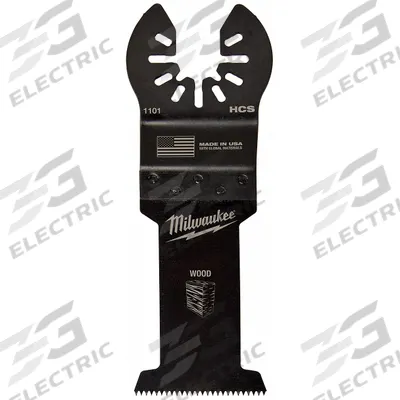 MILWAUKEE Oscillating Tool Blade: 1 3/8 in Blade Wd, 4 1/16 in Overall Lg, Fast Cutting - Open-Back Universal OIS Mounted Blades
