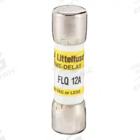 LITTELFUSE Fuse: FLQ Series, Midget, Time-Delay, 12 A, 500 V AC, 300 V DC, 13/32 in x 1 1/2 in (MPN FLQ012). Key specifications — Series: FLQ; Brand: LITTELFUSE.
