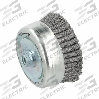 APPROVED VENDOR Cup Brush: Twisted Steel, 6 in Dia, 0.02 in Fill Dia - Heavy-Cleaning Brushes for Contoured Carbon Steel Surfaces