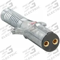VELVAC T-Grip Plug: Two Pole, 4 ga Wire Gauge, Cables, Spring Guard (MPN 593116)