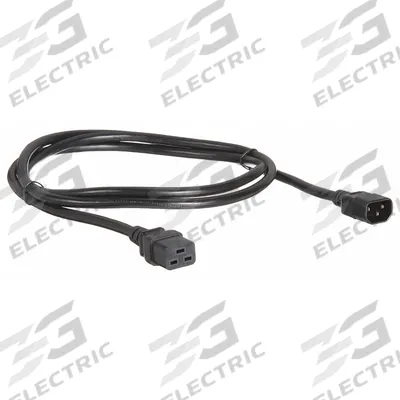 APC BY SCHNEIDER ELECTRIC Power Cord: 6 1/2 ft Lg, 3/14, C14 Plug, C19 Receptacle, SJT - Electronic Equipment Power Cords