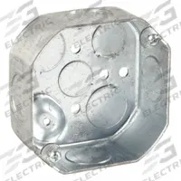 RACO Electrical Box: Steel, Steel Material & Nominal Size, Octagon, 1 Gangs, 1 1/2 in Box Dp (MPN 126). Key specifications — Brand: RACO; Bracket Style: Without Bracket; Clamp Style: Without Clamps.