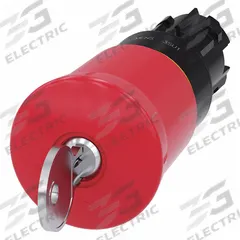 SIEMENS Mushroom Head Push Button: Red, 22 mm Mounting Size, Non-Metallic, Maintained (MPN 3SU1000-1HR20-0AA0). Key specifications — Brand: SIEMENS; Action: Maintained; Series: 3SU; Push Button Material Type: Non-Metallic.