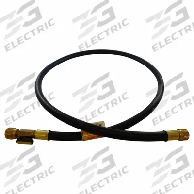 PRO-SET Hose: 5 ft Lg, 0° Angle, Black, Nylon, Single Hose - Charging Hoses