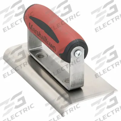 MARSHALLTOWN Hand Edger: Carbon Steel, 6 in Blade Lg, 3 in Blade Wd, DuraSoft - Handheld Edgers