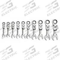 GEARWRENCH Combination Ratcheting Wrench Set: Alloy Steel, Full Polish Chrome, 10 Tools, Std (MPN 9550). Key specifications — attr309581: Full Polish Chrome; attr309580: Alloy Steel; attr309571: No; attr309583: No; attr309587: Yes; attr324931: GEARWRENCH.