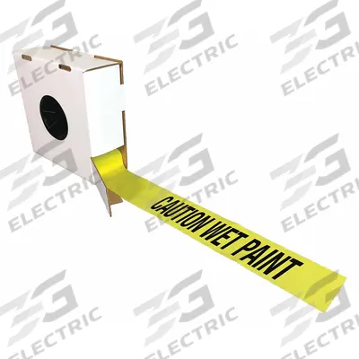 APPROVED VENDOR Barricade Tape with Reel: 1,000 ft Lg, 3 in Wd - Specific Caution Messaging Barrier Tape