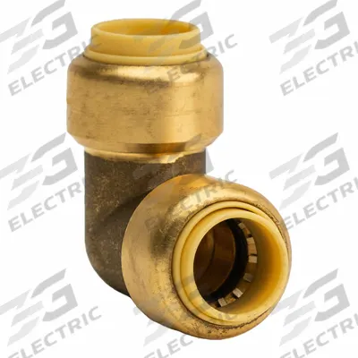 APPROVED VENDOR Elbow: 3/8 in OD x 3/8 in OD Size, Push-to-Connect x Push-to-Connect - Standard Brass Push-to-Connect Tube Fittings