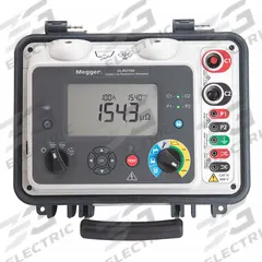 MEGGER Micro Ohmmeter: 0.1 ohm to 2 ohm, CAT IV 600V, Digital, No Output, IP54, Low Resist (MPN DLRO100EB-LG2-P3). Key specifications — Brand: MEGGER; IP Rating: IP54; CAT Safety Rating: CAT IV 600V; Tester Type: Micro Ohmmeter.
